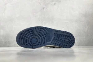 Nike Jordan 1 Retro High OG DZ5485-612 Varsity Red/Black-Sail-Muslin cow leather sneaker with navy blue outsole