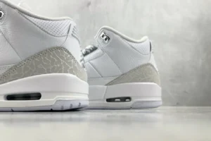 Nike Jordan 3 Retro White Cement Style 136064-104 white/gray leather sneakers with elephant print detailing