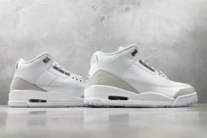 Nike Jordan 3 Retro White Cement CT8532-100 white cement grey leather sneakers with visible air unit