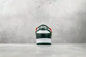 Nike Dunk Low SP White varsity green varsity maize leather sneakers rear view