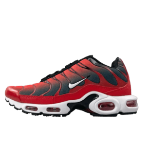 Nike Air Max Plus TN 604133-061 red and black gradient mesh synthetic sneaker with white midsole