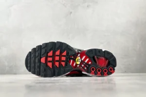 Nike Air Zoom Spiridon Cage 2 red black white mesh rubber sneakers outsole view