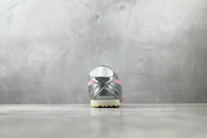 Onitsuka Tiger Mexico 66 silver pink leather sneakers with cream sole heel view