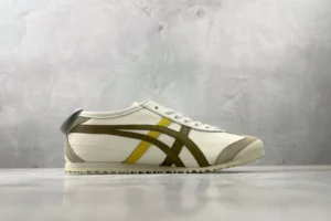 Onitsuka Tiger Mexico 66 vintage white yellow olive leather sneakers