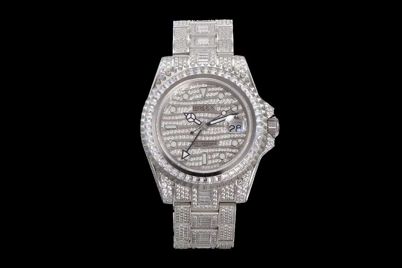 Rolex GMT-Master II Bust Down Diamond Replica – 116769TBR-74779B
