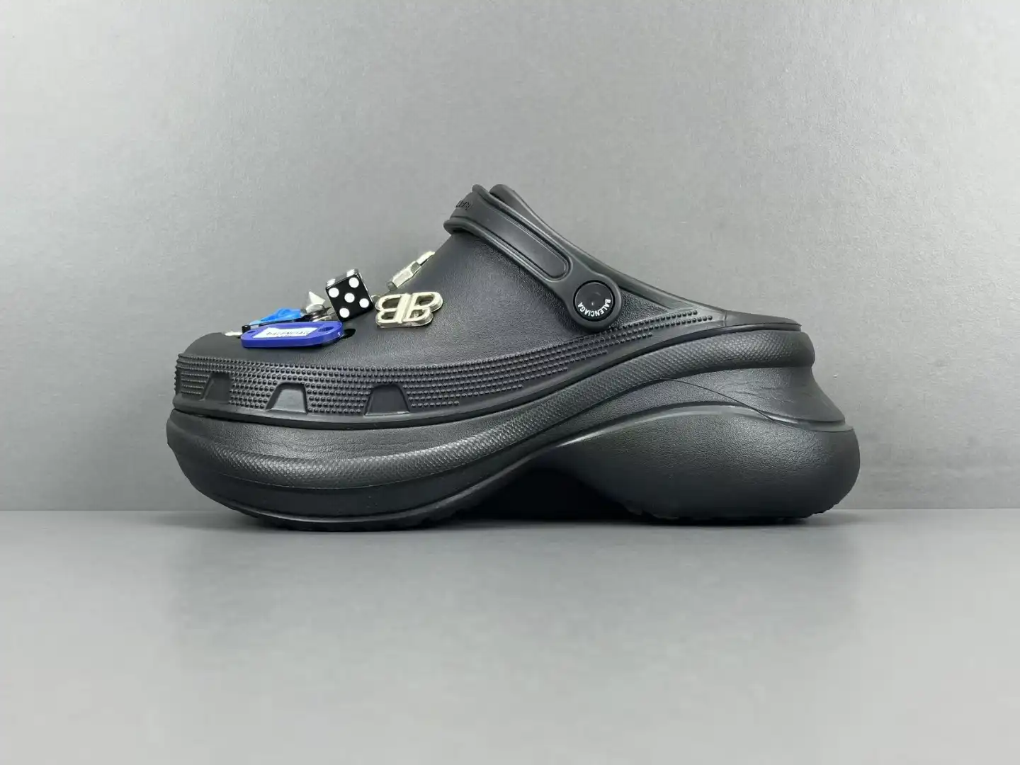 Balenciaga thick soled round toe perforated shoes