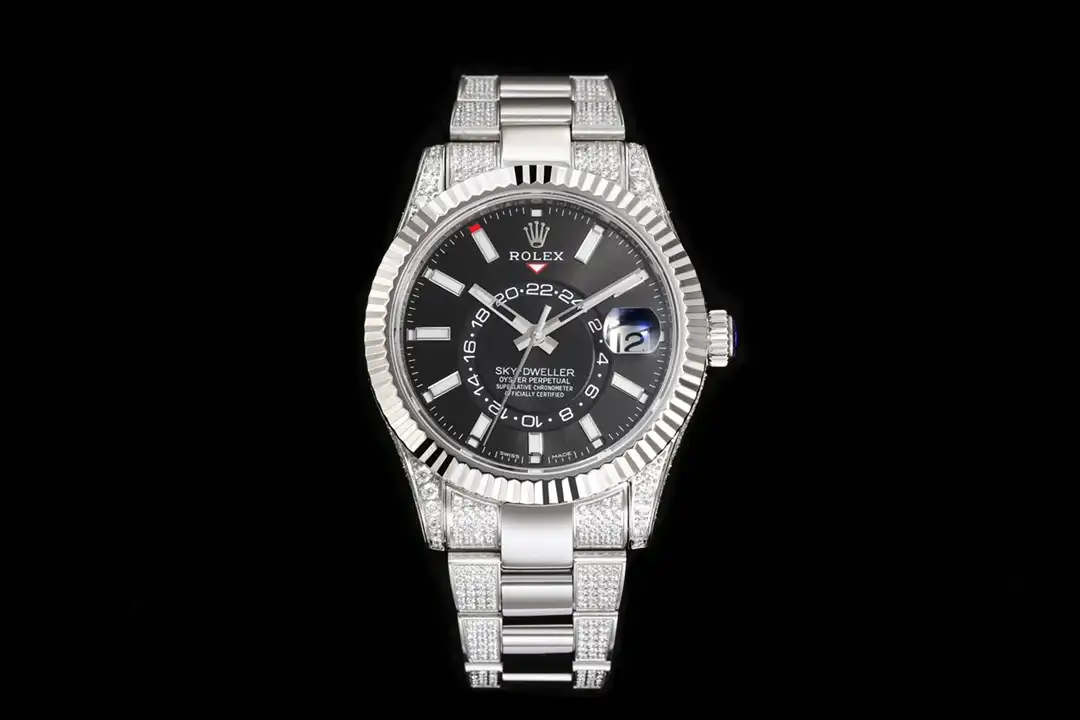 Rolex Sky Dweller Replica Diamond Iced 42mm Oyster – 326934-0004