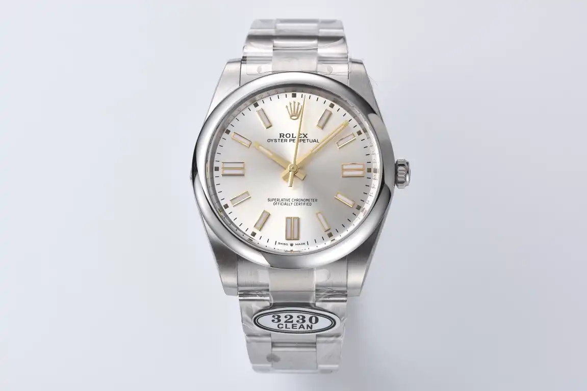 Rolex Oyster Perpetual Silver Dial Replica 41mm – 124300-0001
