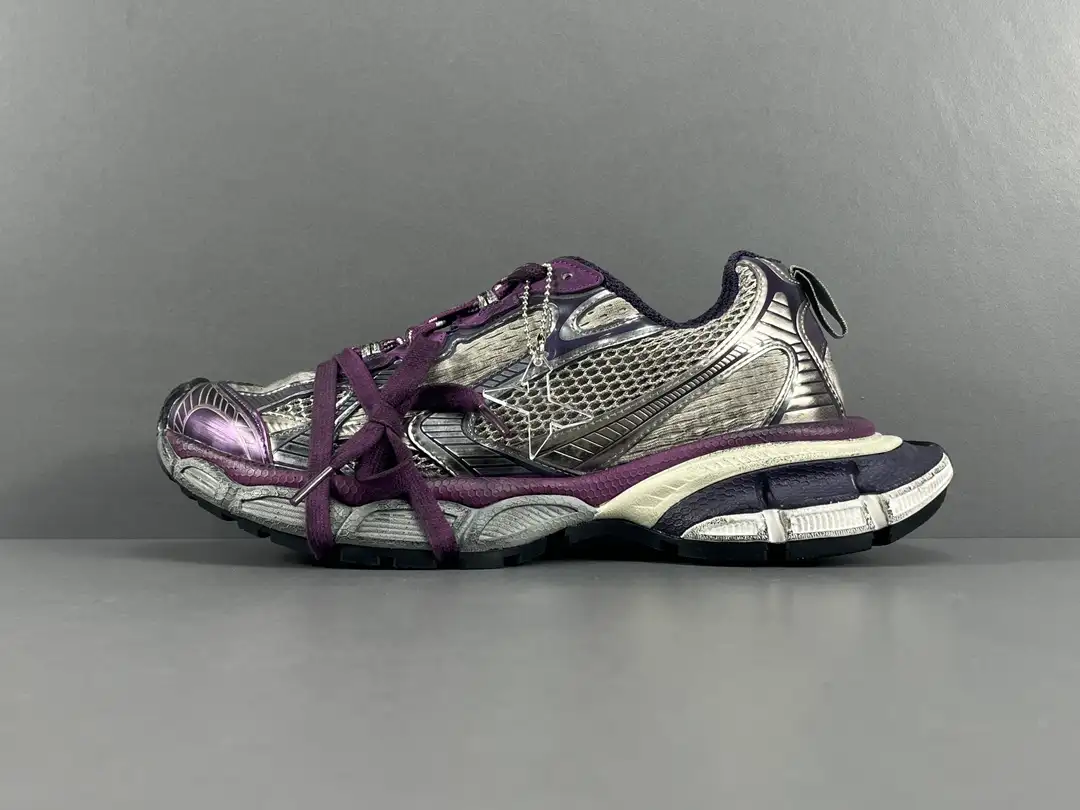 Purple Balenciaga 3XL mesh lace up for vintage low