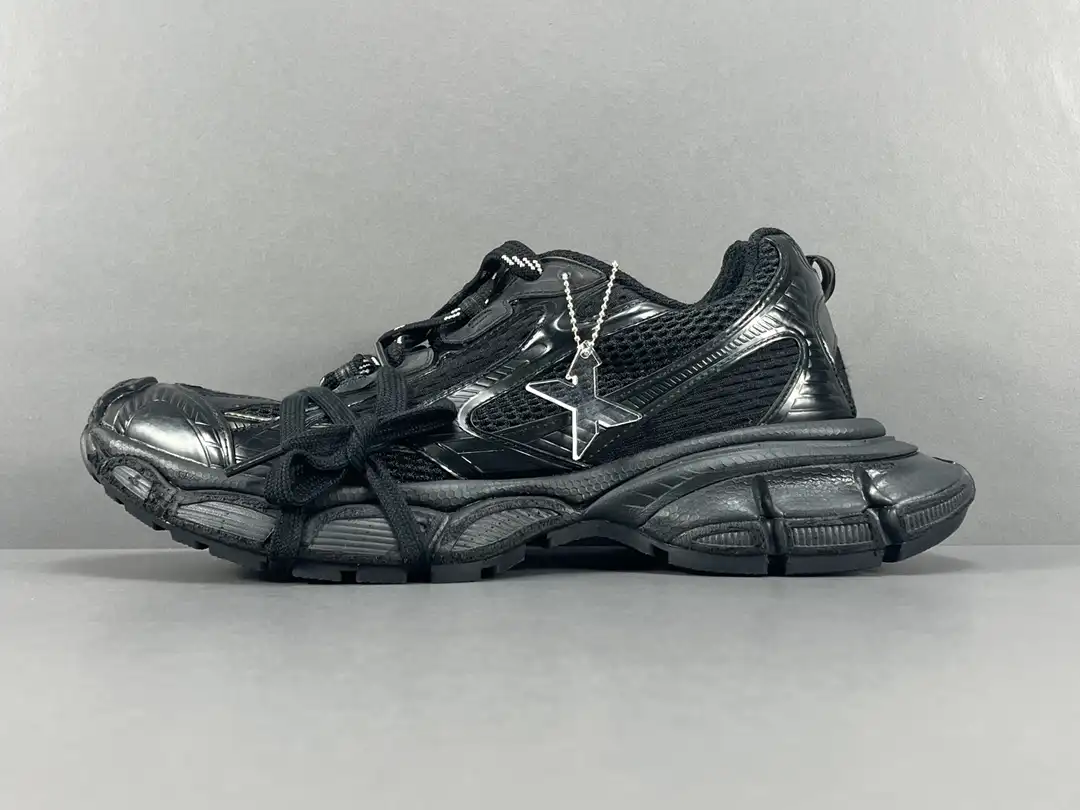 Black Balenciaga 3XL Mesh Lace for Aging