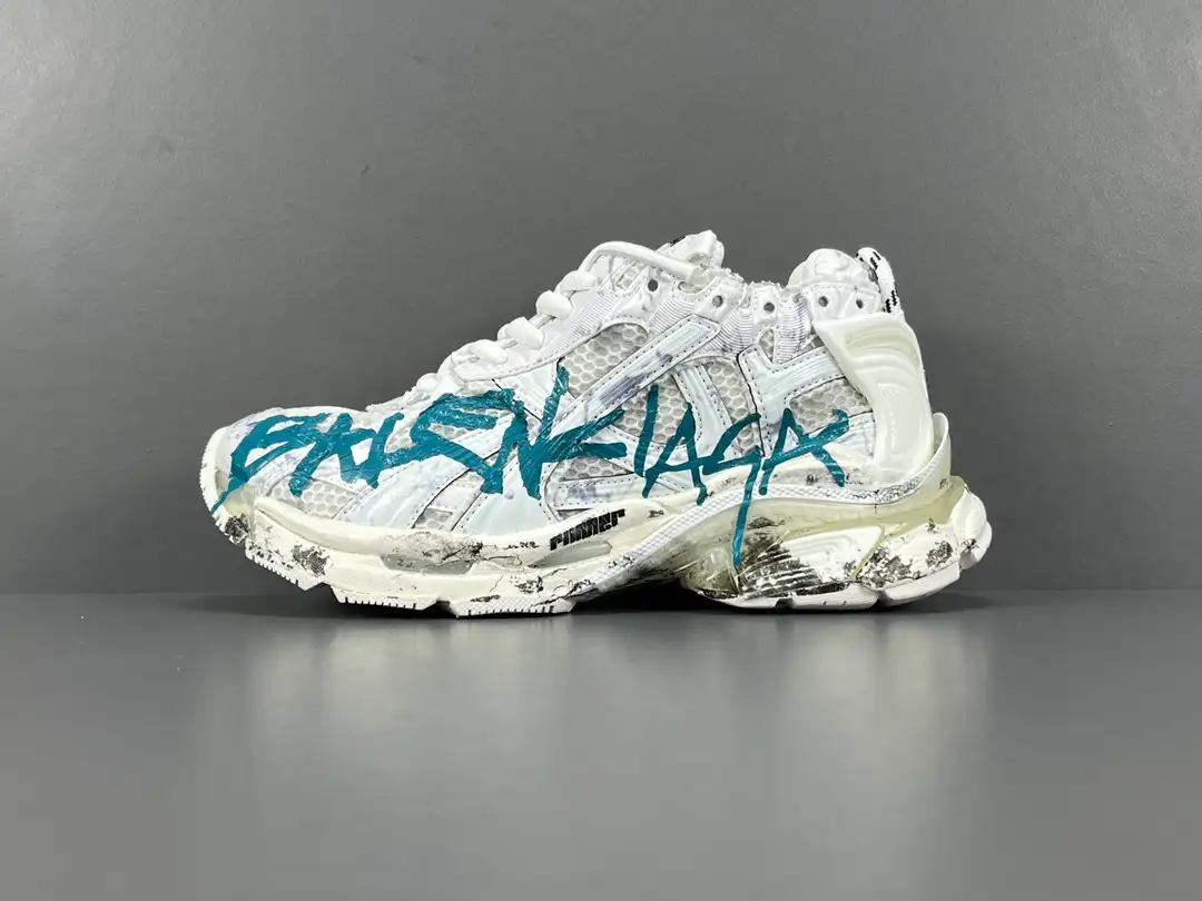 White Balenciaga Runner Outdoor Concept Shoes from Balenciaga,