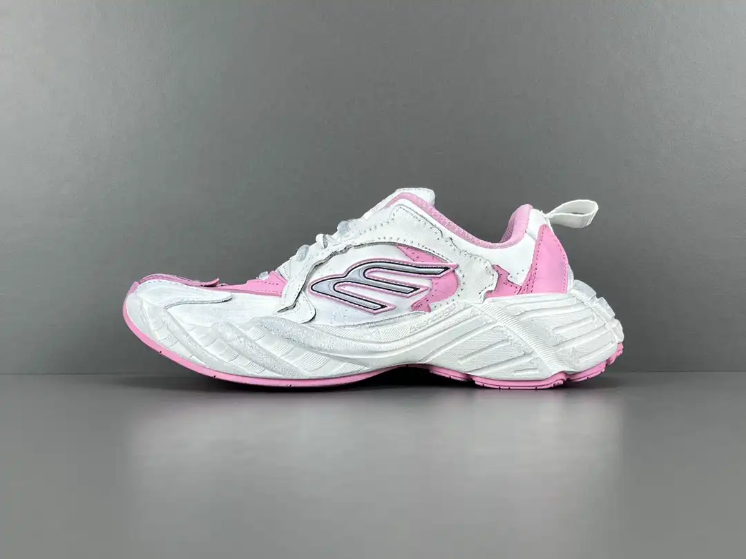 Balenciaga Monday cowhide round head tie low top student