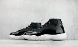 Nike Air Jordan 11 Retro Space Jam black white patent leather sneakers