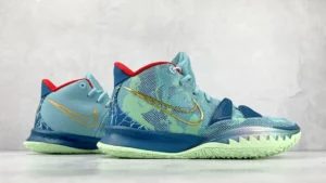 Nike Kyrie 7 EP DJ5991-400 Island Green Court Purple-Light Thistle synthetic mesh sneakers