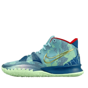 Nike Kyrie 7 EP CZ0173-300 blue gold red mesh basketball sneakers with rubber sole