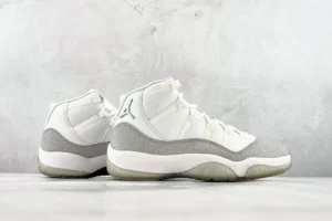 Nike Air Jordan 11 Retro Concord white grey leather sneakers with translucent sole