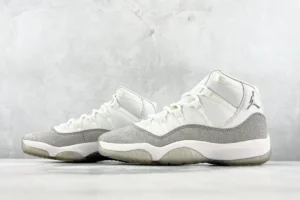Nike Air Jordan 11 Retro 25th Anniversary white silver glitter leather sneakers