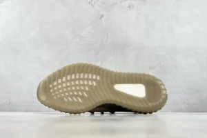 Adidas Yeezy Boost 350 V2 earth brown Primeknit sneakers with translucent gum rubber sole