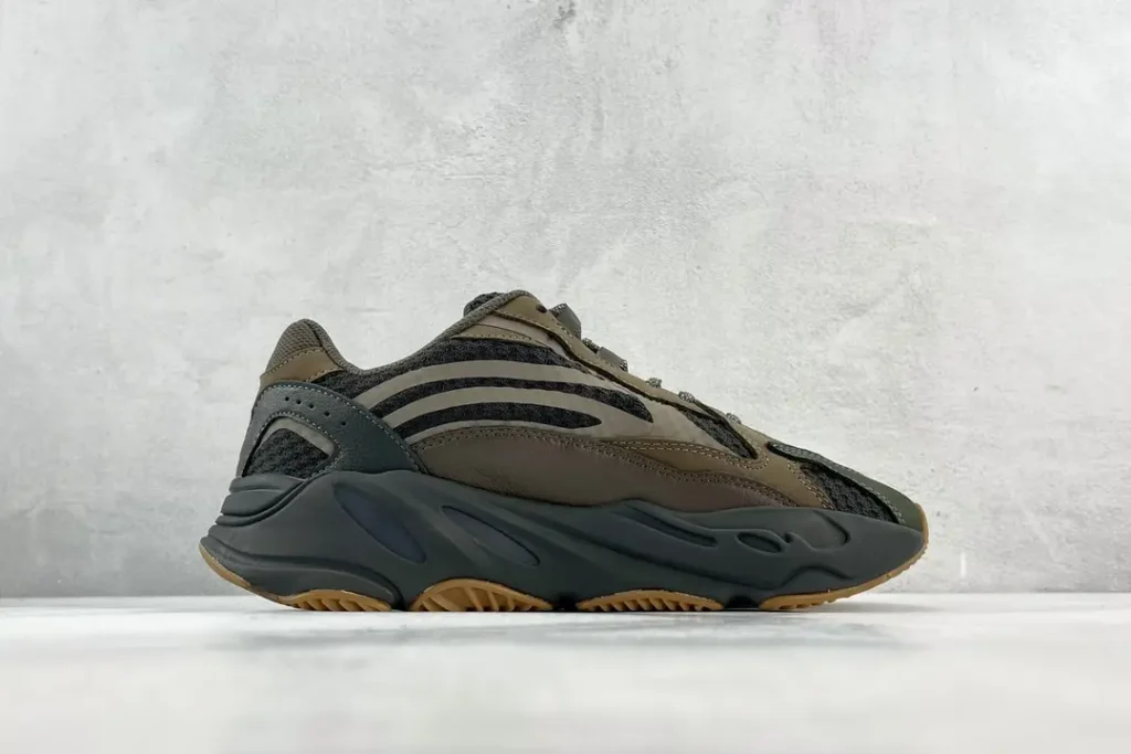 Adidas Yeezy Boost 700 V2 Geode brown black grey suede mesh sneakers
