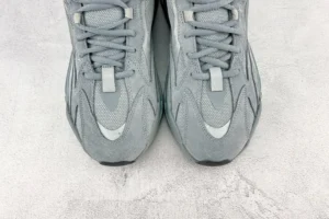 Adidas Yeezy Boost 700 V2 Static grey suede mesh sneakers with reflective detailing