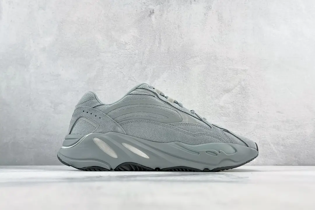 Adidas Yeezy Boost 700 V2 Static grey colorway suede mesh sneakers
