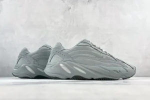 Adidas Yeezy Boost 700 V2 Static grey suede and mesh sneakers with reflective accents