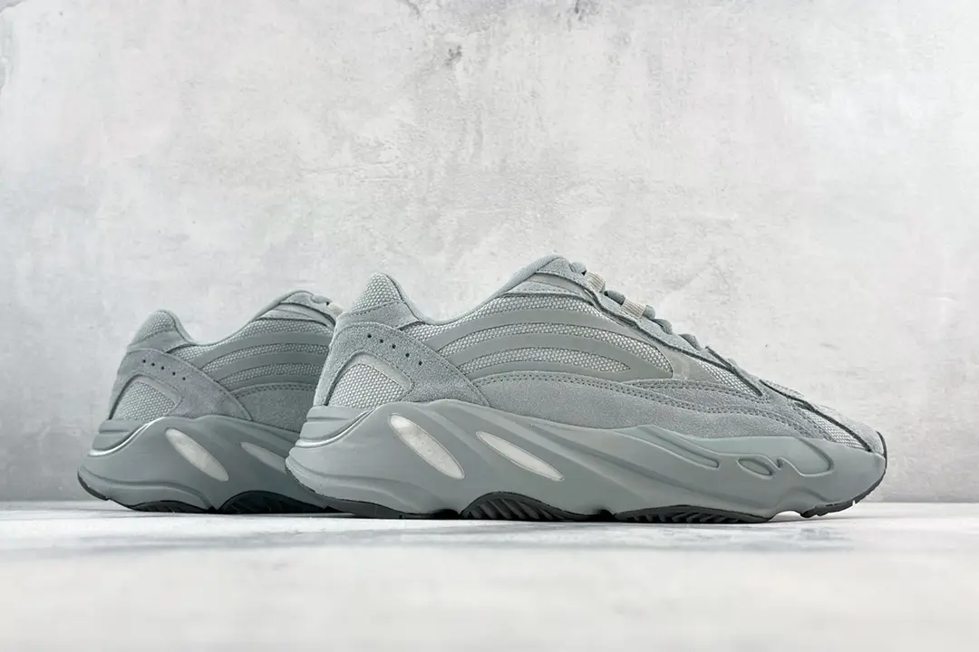 Adidas Yeezy Boost 700 V2 Static grey suede and mesh sneakers with reflective accents
