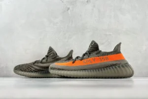 Adidas Yeezy Boost 350 V2 Beluga grey orange Primeknit sneakers with translucent sole