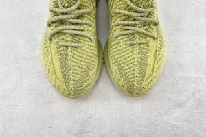 Adidas Yeezy Boost 350 V2 Sulfur yellow Primeknit sneakers with translucent sole