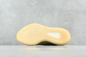 Adidas Yeezy Boost 350 V2 Sulfur translucent sole knit sneaker outsole close-up