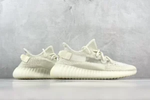 Adidas Yeezy Boost 350 V2 Natural cream white Primeknit sneakers with ribbed sole