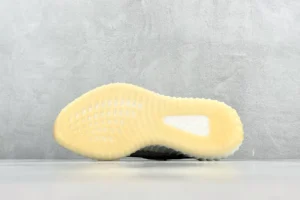 Adidas Yeezy Boost 350 V2 black cream knit Primeknit sneakers with translucent sole