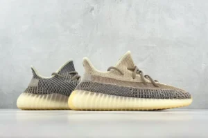 Adidas Yeezy Boost 350 V2 Ash Pearl beige gray Primeknit sneakers with translucent rubber sole
