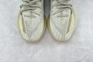 Adidas Yeezy Boost 350 V2 Desert Sage beige Primeknit sneakers with translucent sole