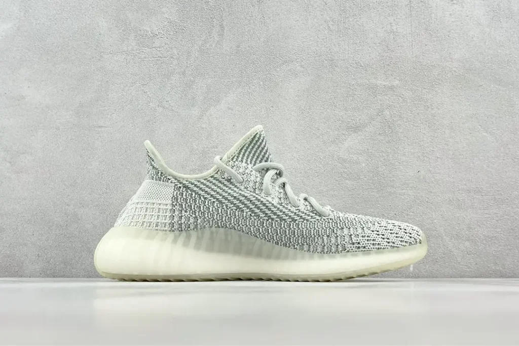 Adidas Yeezy Boost 350 V2 Static white grey primeknit sneakers with translucent sole