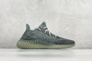 Adidas Yeezy Boost 350 V2 carbon grey Primeknit sneakers with translucent rubber sole