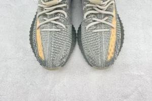 Adidas Yeezy Boost 350 V2 Citrin grey yellow Primeknit sneakers with ribbed rubber sole