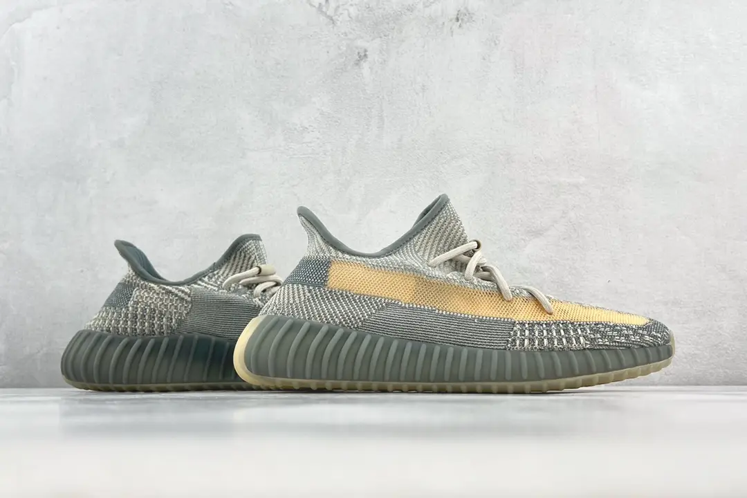 Adidas Yeezy Boost 350 V2 Desert Sage green yellow primeknit sneakers