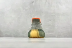 Adidas Yeezy Boost 350 V2 Tail Light grey orange Primeknit sneakers with translucent rubber sole