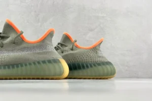 Adidas Yeezy Boost 350 V2 desert sage reflective green knit sneakers gum sole