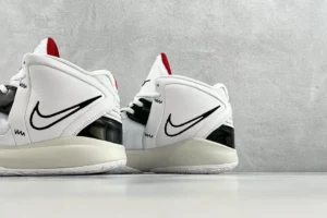 Nike Zoom KD 13 DH8119-100 white black red colorway synthetic leather basketball sneakers