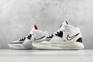 Nike Zoom Freak 3 basketball sneakers white black red mesh leather upper
