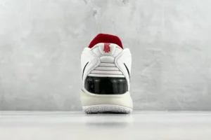 Nike Kyrie 1 Retro style AR4237-101 white black university red leather basketball sneaker back view