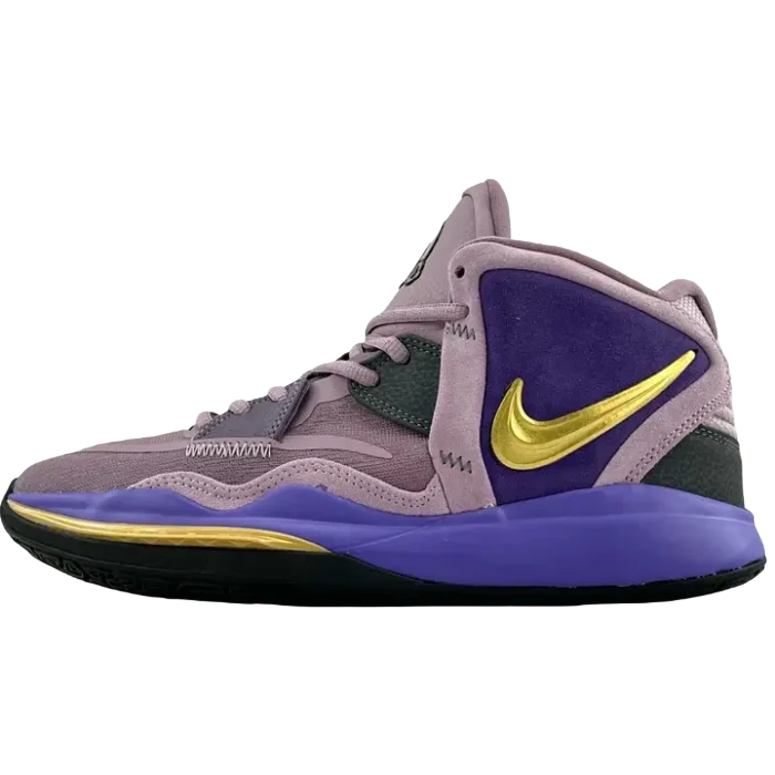 Nike Kyrie 2 Style 819583-505 purple gold black suede and mesh basketball sneakers