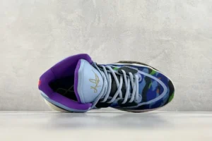 Nike LeBron 9 Low blue purple camouflage mixed materials basketball sneakers