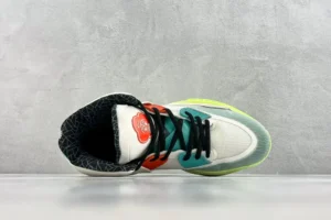 Nike Air Jordan 34 multicolor teal orange white black mesh leather sneakers