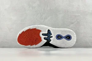 Nike Air Jordan 34 black white orange rubber outsole basketball sneakers with signature details