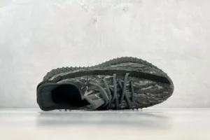 Adidas Yeezy Boost 350 V2 black grey Primeknit sneakers with ribbed rubber sole
