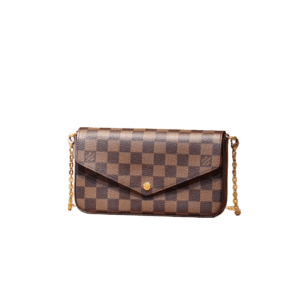 Louis Vuitton Pochette Felicie Small bag brown Damier canvas gold chain strap