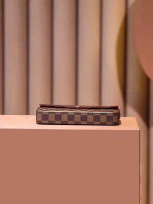 Louis Vuitton Pochette Felicie PM small bag N63545 Damier Ebene coated canvas brown leather trim